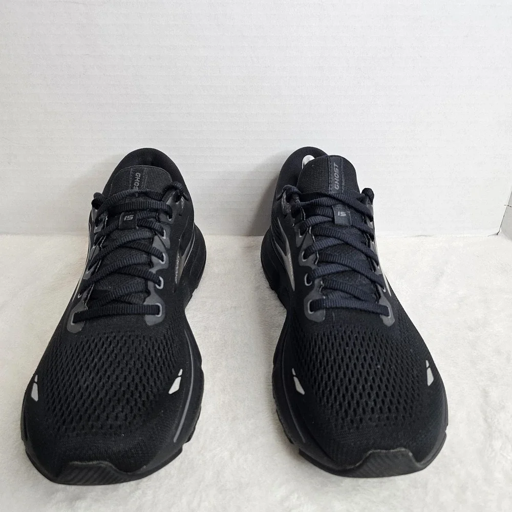 Brooks Ghost 15 Mens Size 10 2E Wide Black Running Shoes
